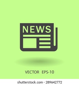Icono plano de las noticias