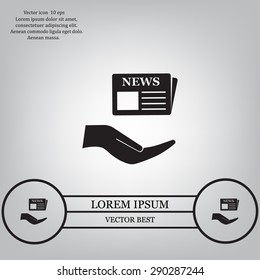 Flat icon of news