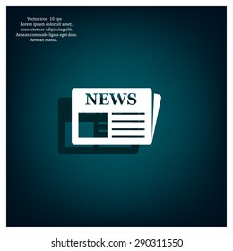 Flat icon of news