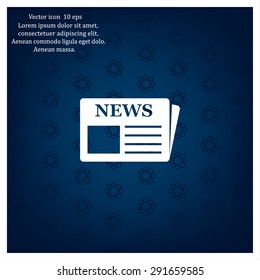 Flat icon of news