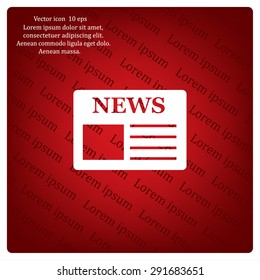 Flat icon of news