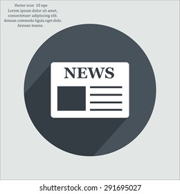 Flat icon of news