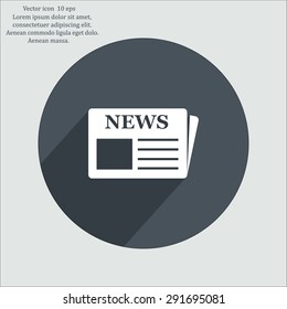 Flat icon of news
