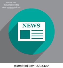 Flat icon of news