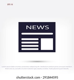 Flat icon of news