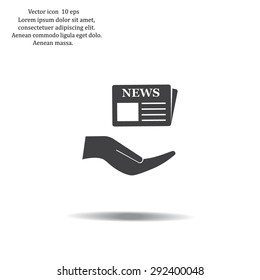 Flat icon of news