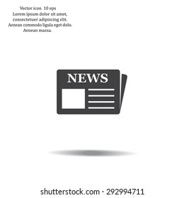 Flat icon of news