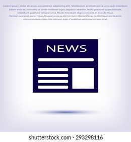Flat icon of news