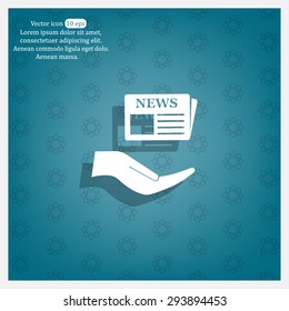 Flat icon of news
