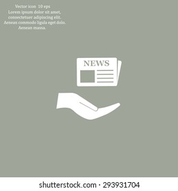 Flat icon of news
