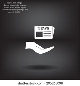 Flat icon of news