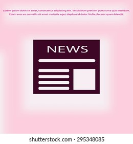 Flat icon of news