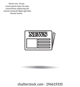 Flat icon of news
