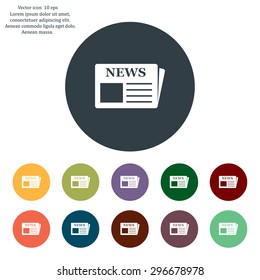 Flat icon of news