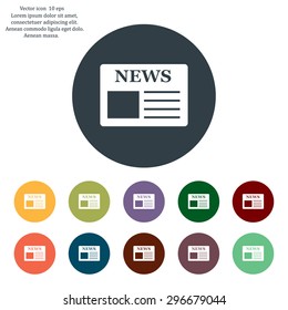 Flat icon of news