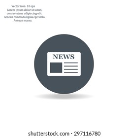 Flat icon of news