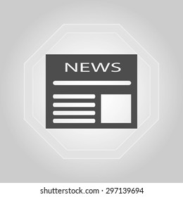 Flat icon of news