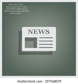 Flat icon of news