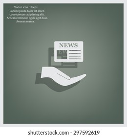Flat icon of news