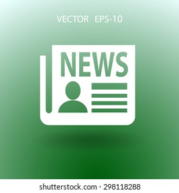 Flat  icon of news