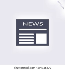 Flat icon of news