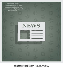 Flat icon of news