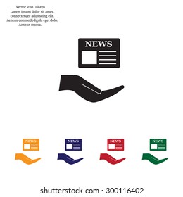 Flat icon of news
