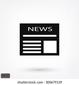 Flat icon of news