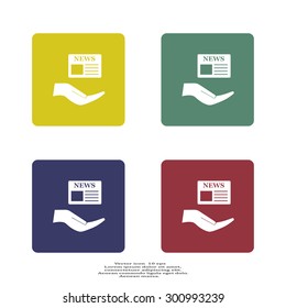 Flat icon of news