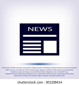 Flat icon of news