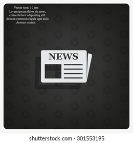 Flat icon of news
