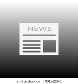 Flat icon of news