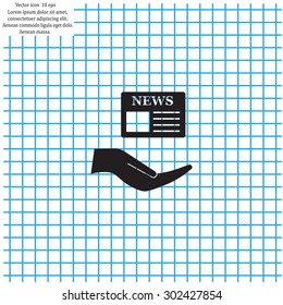 Flat icon of news