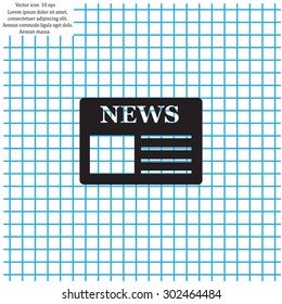 Flat icon of news