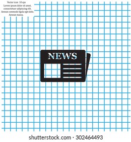 Flat icon of news