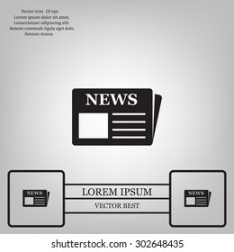 Flat icon of news