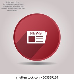 Flat icon of news
