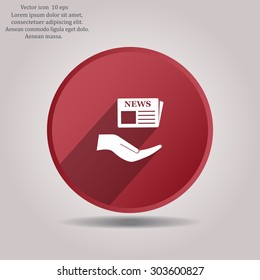Flat icon of news
