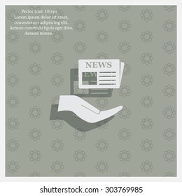 Flat icon of news