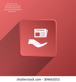 Flat icon of news