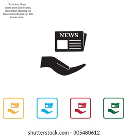 Flat icon of news