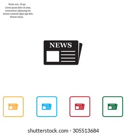 Flat icon of news