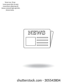 Flat icon of news