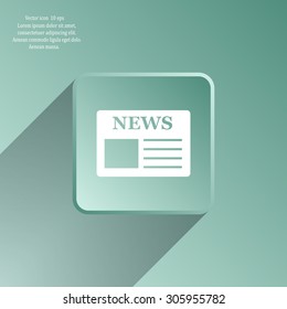 Flat icon of news