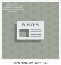 Flat icon of news