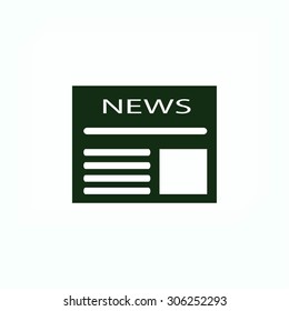 Flat icon of news