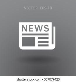 Icono plano de las noticias