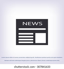Flat icon of news