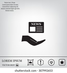 Flat icon of news