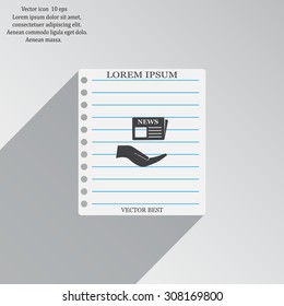 Flat icon of news